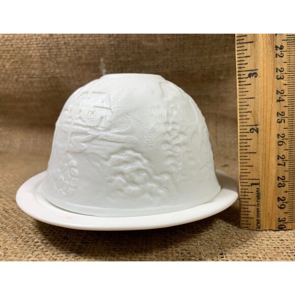 Lithopane Fairy Light Snowmen Angels Christmas Winter Scene by Seagull - Picture 15 of 16